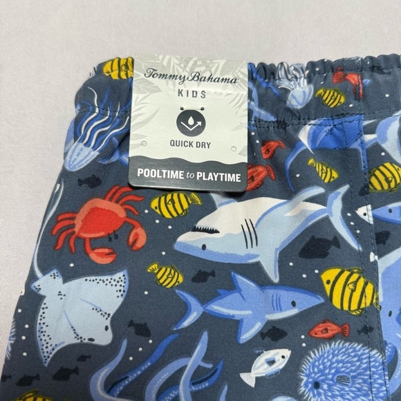 Tommy Bahama Kids Swim Trunks with Ocean Adventure Print - Picture 3 of 6